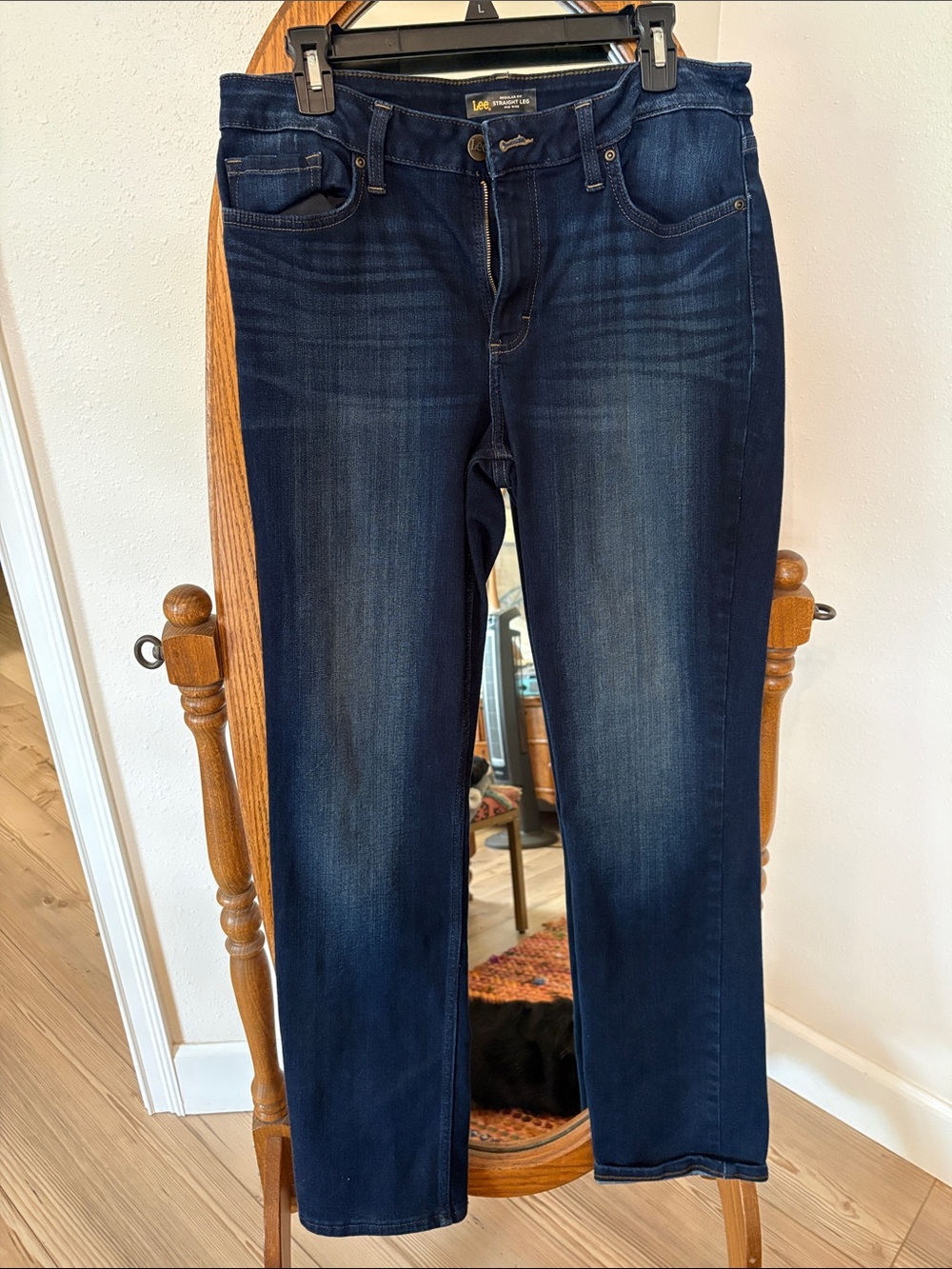 Lee Women's Dark Indigo Straight Leg Jeans